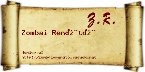 Zombai Renátó névjegykártya