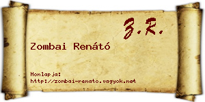 Zombai Renátó névjegykártya