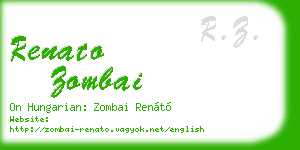 renato zombai business card